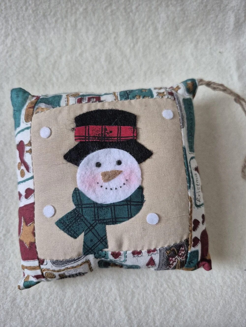 Lillian Vernon Country Pillow Christmas Ornaments-set of 7 100% Cotton